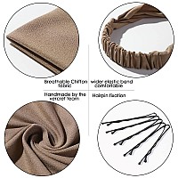 6 Pack Hair Scarf Headband For Women Elastic Hair Kerchief Large Boho Triangle Bandana Head Scarf With Clips Non Slip Solid Co