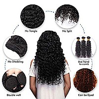 Deep Wave Bundles 14 16 18 20 Inches Human Hair Bundles Deep Wave Brazilian Human Hair 4 Bundles Loose Deep Wave Hair Bundles Hu