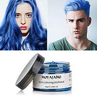 Instant Hair Dye Wax Sovoncare Blue Temporary Color Hair Wax Natural Hairstyle Cream Mud For Men Women Christmas Cosplay Date