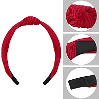 Siquk 15 Pieces Top Cross Knot Headbands Wide Cloth Headbands For Women