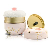 Bbkon Large Powder Puff For Body Powder With Powder Container Soft Powder Puff And Dusting Powder Travel Case Romantic Feeling