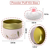 Bbkon Large Powder Puff For Body Powder With Powder Container Soft Powder Puff And Dusting Powder Travel Case Romantic Feeling