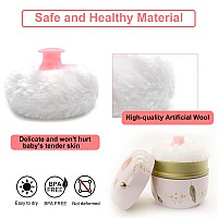 Bbkon Large Powder Puff For Body Powder With Powder Container Soft Powder Puff And Dusting Powder Travel Case Romantic Feeling