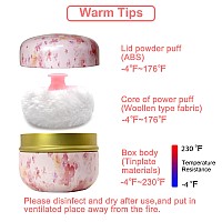 Bbkon Large Powder Puff For Body Powder With Powder Container Soft Powder Puff And Dusting Powder Travel Case Romantic Feeling