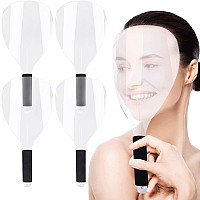 Auear 4 Pcs Barber Salon Transparent Hairspray Face Shield With Sponge Handle Clear Plastic Reusable Face Shield Protector Cove