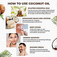 Usda Certified Organic Cold Pressed Coconut Oil Hair Oil Massage Oil For Skin Unrefined Extra Virgin Body Oil After Show