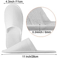 Geyoga 24 Pairs Spa Slippers Disposable Slippers For Guest Bulk Non Slip Soft Closed Toe Slippers Guest Women House Indoor Bathr