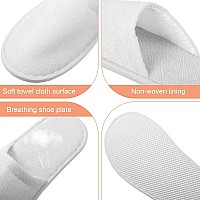 Geyoga 24 Pairs Spa Slippers Disposable Slippers For Guest Bulk Non Slip Soft Closed Toe Slippers Guest Women House Indoor Bathr