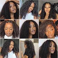 Domiso V Part Wig Human Hair No Leave Out Thin Part Wig Glueless Wigs Human Hair Pre Plucked Kinky Curly U Part Wig Beginner Fri