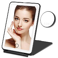 Mecion Makeup Mirror With 10X Magnifying Mirror Vanity Mirror With 80 Led Lights Compact Led Mirror Portable Cosmetic Mirror