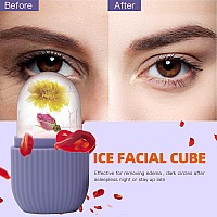 Xhjri Ice Face Roller Massagerice Cube Roller For Face Eyes And Neck Naturally Conditioning And Skin Caredepuff Eye Bagsred