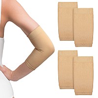 2 Pairs Full Forearm Tattoo Cover Up Compression Sleeves Band Concealer Support Uv Arm Sleeves For Women Men Nude71 X 39 Inc