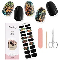 Kalolary Leopard Print Gel Nail Polish Strips Nail Art Sticker Waterproof Full Nail Wraps Decal Kits For Diy Summer Nail Art In