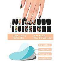 Kalolary Leopard Print Gel Nail Polish Strips Nail Art Sticker Waterproof Full Nail Wraps Decal Kits For Diy Summer Nail Art In