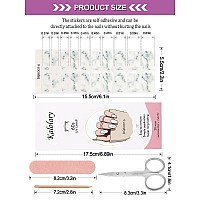 Kalolary Gel Nail Polish Strips Marble Nail Gel Art Sticker Waterproof Full Nail Wraps Decal Kits For Women Includes Scissors