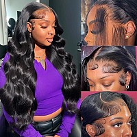 Body Wave Human Hair Bundles With Frontal 22 24 2620 Natural Black 100 Unprocessed Brazilian Weaves Bundles With 13 4 Ear