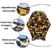 Barber Cape For Adults Haircut Salon Cape With Snaps Waterproof Hairdressing Stylist Cape Gown 6356Camouflage B