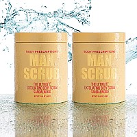 Body Prescriptions Body Scrub For Men2 Pack Ultimate Exfoliating Scrub Infused With Sandalwood Mens Body Wash In Jar With Twis