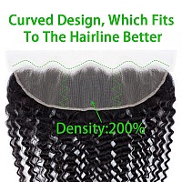 Lace Frontal Closure 13X4 Ear To Ear Hd Lace Frontal Deep Wave Brazilian Virgin Human Hair Extensions Frontal Bleached Knots Pre