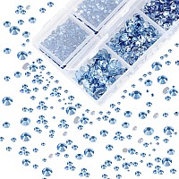 Ad Beads 4300 Pieces Flat Back Nail Art Rhinestones Round Beads 6 Sizes 265Mm With Storage Organizer Boxrhinestones Picking