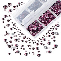 Ad Beads 4300 Pieces Flat Back Nail Art Rhinestones Round Beads 6 Sizes 265Mm With Storage Organizer Box Rhinestones Picking