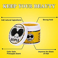 Goiple Edge Control Wax For Women Strong Hold Nongreasy Edge Smoother Pineapple Scent 4Oz07Ozedge Brushes2 Edge Scarf