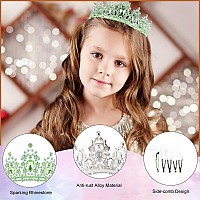 Tiaras For Girls Kicosy Tiaras And Crowns For Women Elegant Princess Tiaras Wedding Birthday Halloween Prom Pageant Party Green