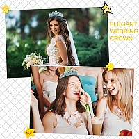 Tiaras For Women Kicosy Princess Crowns Happy Birthday Girls Tiara For Quinceanera Comb Headband Birthday Party Cosplay Prom Pag