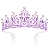 Tiaras For Girls Kicosy Birthday Crowns For Women Crystal Rhinestone Princess Tiara Comb Headband Bachelorette Party Decorations