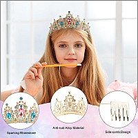 Tiaras For Women Kicosy Multicolor Rhinestone Crown For Girls Princess Tiara Headband Party Decorations Birthday Pageant Cosplay