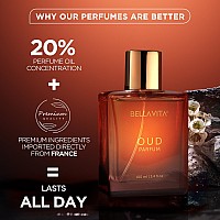 Bellavita Luxury Oud 34 Floz Eau De Parfum For Women Sweet Woody Oud Arabian Perfume For Women Vegan Cruelty Fre