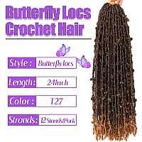 Butterfly Locs Crochet Hair5 Packs Faux Locs Crochet Hair 24 Inch Distressed Soft Locs Crochet Hair For Black Women 24 Inchpa