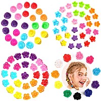 Yission Hair Clips For Girls 200 Pcs Mini Flower Sunflower Plum Rose Claw Clips Vintage Fashion Hair Accessories Assorted