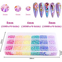 Fulztey Flatback Resin Rhinestones 19200Pcs Crystal Rhinestones Nail Gem Stones 6 Color Jelly Nails Rhinestones For Diy Crafts C