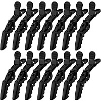 Ondder 14 Pack Alligator Hair Clips For Styling Sectioning, Black Salon Pro Hair Clips For Barber Clips For Hair Coloring, Cutting, Sectioning Big Gator Cutting Hair Clips Salon Alligator Clips For Hair, Hair Styling Clips Accessories For Women Men Girls 