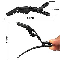 Ondder 14 Pack Alligator Hair Clips For Styling Sectioning, Black Salon Pro Hair Clips For Barber Clips For Hair Coloring, Cutting, Sectioning Big Gator Cutting Hair Clips Salon Alligator Clips For Hair, Hair Styling Clips Accessories For Women Men Girls 