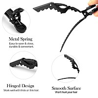 Ondder 14 Pack Alligator Hair Clips For Styling Sectioning, Black Salon Pro Hair Clips For Barber Clips For Hair Coloring, Cutting, Sectioning Big Gator Cutting Hair Clips Salon Alligator Clips For Hair, Hair Styling Clips Accessories For Women Men Girls 