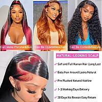 serwell 30 Inch 13x4 HD Lace Front Wigs Human Hair Pre Plucked Straight Lace Front Wigs For Black Women Human Hair 180% Density Glueless Transparent Frontal Wigs Human Hair Bleached Knots