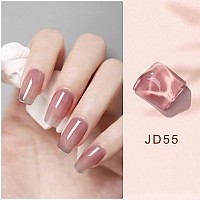 Venalisa 15Ml Jelly Nude Pink Gel Nail Polish Neutral Pink Gel Polish Sheer Pink Translucent Color Soak Off Uv Led Nail Gel Pol