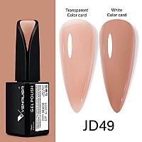 Venalisa 15Ml Jelly Gel Nail Polish Neutral Jelly Nude Pink Gel Polish Sheer Pink Translucent Color Soak Off Uv Led Nail Gel Po