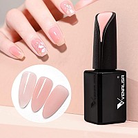 Venalisa 15Ml Jelly Pink Gel Nail Polish Neutral Jelly Nude Pink Gel Polish Sheer Pink Translucent Color Soak Off Uv Led Nail G