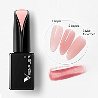 Venalisa 15Ml Jelly Pink Gel Nail Polish Neutral Jelly Nude Pink Gel Polish Sheer Pink Translucent Color Soak Off Uv Led Nail G