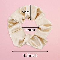 Hasoar New Smooth Linen Satin Bridesmaid Scrunchies 12 Pack Proposal Gifts Elastics Hair Ties Scrunchies Bachelorette Party Favo