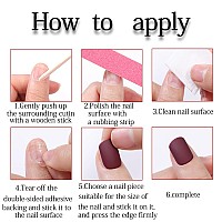 Docvoeomh Orange Gradient Fake Nails Medium Almond Press On Nails Glue On Acrylic False Nail Stick On Nails For Women24Pcs