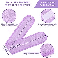 Whaline Spa Facial Headband Make Up Wrap Head Terry Cloth Headband Adjustable Towel Band For Face Washing Shower Facial Cover 3