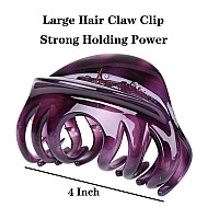 Liasun 4 Large Hair Claw Clipacrylic Strong Holding Power Hair Clips Hairgrip For Women And Girls Hair Barrettes For For Thick