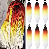 Pre Stretched Braiding Hair Extensions 30 Inch 6 Packs Long Professional Crochet Twist Braids Hair High Temperature Synthetic Fi