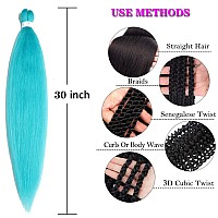 Pre Stretched Braiding Hair Extensions 30 Inch 6 Packs Long Professional Crochet Twist Braids Hair High Temperature Synthetic Fi