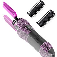 Dan Technology 500 Hot Comb Electric For Wigs Diamond Heating Comb 60 Min Autooff 7 Temperatures Adjustable Purple Hot Comb