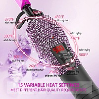 Dan Technology 500 Hot Comb Electric For Wigs Diamond Heating Comb 60 Min Autooff 7 Temperatures Adjustable Purple Hot Comb